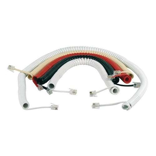 TELEFON SPİRAL KABLO BEYAZ 4P/4C