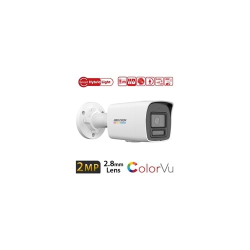 Hikvision DS-2CD1027G2H-LIUF 2 Mp 2.8mm Colorvu Smart Light IP Bullet Kamera