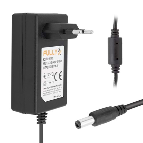 FULLY-16 V- 2 A-5.5*2.5 UÇ POWER JACK SANTRAL ADAPTÖRÜ (SMY 1614D)