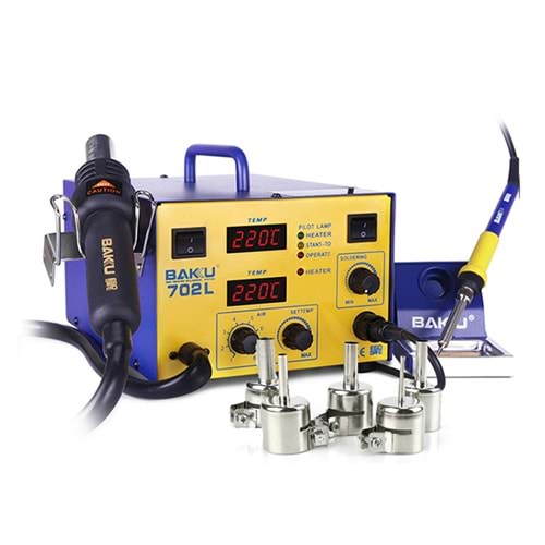 BAKU BK-702L ISI AYARLI+ÜFLEMELİ HAVYA DIGITAL