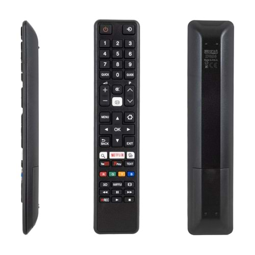 WEKO KL TOSHIBA CT-8069 NETFLIX*YOUTUBE TUŞLU SİYAH LCD/LED TV KUMANDA