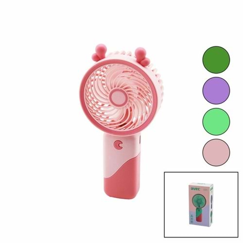 AVEC AV-F831 ( USB MİNİ FAN ) ( ÇAP=7.7CM & Y:15CM ) ( SABİT BAŞLIK=KULAKLI ) ( 3 KADEME HIZ) ( IŞIKLI ) ( LASTİK KORDON BİLEKLİK )*168