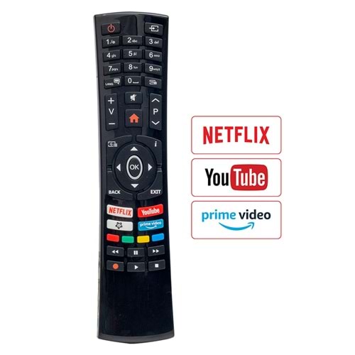 WEKO KL VESTEL * HI-LEVEL NETFLIX-YOUTUBE-PRIME VIDEO TUŞLU LCD-LED TV KUMANDA (RC4390P-30101765) YAZISIZ