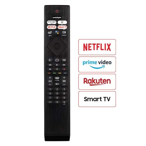 HUAYU KL PHILIPS PH-V4 NETFLIX-RAKUTEN TV-PRIME VIDEO TUŞLU SES KOMUTLU LCD LED TV KUMANDA