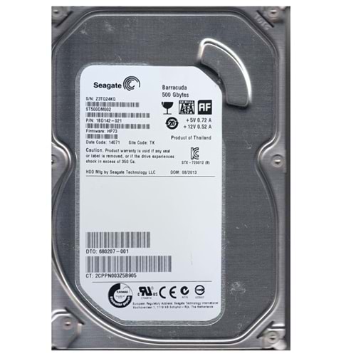 SEAGATE ST500DM002/ST500DM009 ST 500 GB SATA HARDDİSK REFRESH