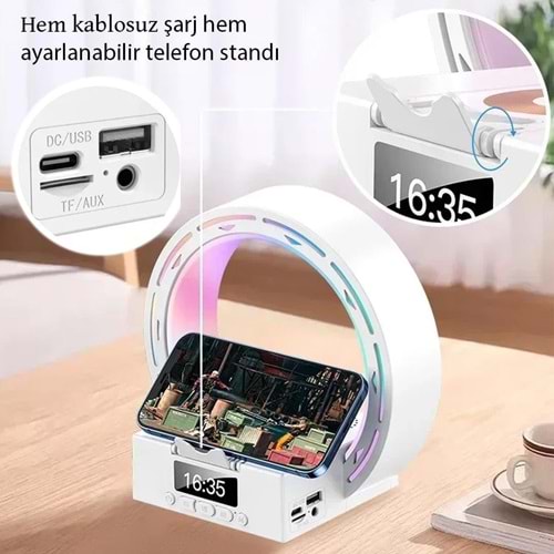 MAGICVOICE MV-25163 BLUETOOTH TAŞINABİLİR HOPARLÖR KABLOSUZ TELEFON STANDLI ŞARJLI