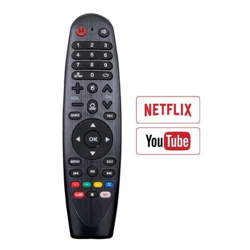 WEKO KL TELENOVA YOUTUBE-NETFLIX TUŞLU LCD-LED SES KOMUTSUZ TV KUMANDA (40225=25378) YAZISIZ