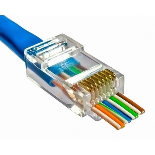 FULLY H-607K EZ YENİ NESİL RJ45 CAT5/CAT6 8P/8C AÇIK UÇLU SOKET