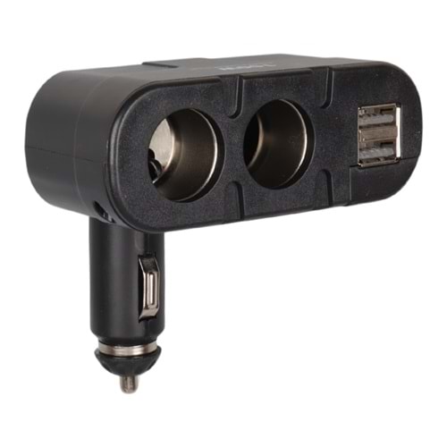 OLESSON 1652 12-24V ÇİFTLİ ÇİFT USB GİRİŞLİ 100W 2'Lİ ARAÇ ÇAKMAK ÇOKLAYICI