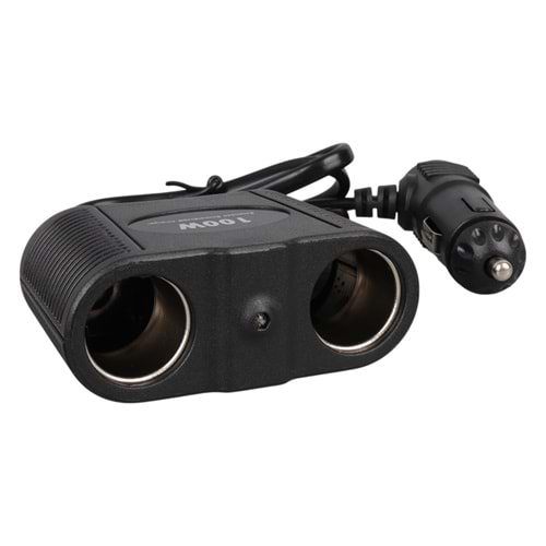 OLESSON 1642 12-24V 100W 70CM KABLOLU 2'Lİ ARAÇ ÇAKMAK ÇOKLAYICI