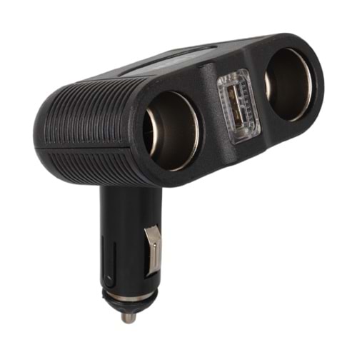 OLESSON 1646 12-24V TEK USB GİRİŞLİ 100W ÇİFTLİ ARAÇ ÇAKMAK ÇOKLAYICI