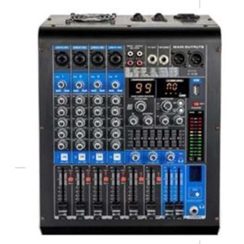 MAGICVOICE MV-26492 4 KANAL 2X350 WATT USB/SD/BLUETOOTH POWER MIXER