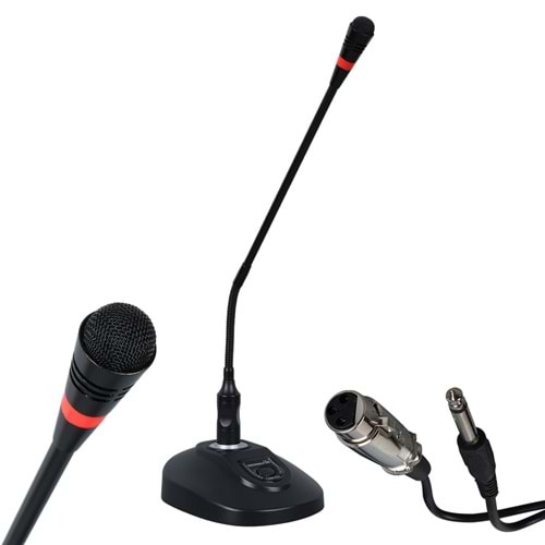 OSAWA OSW-555 KONDENSER KÜRSÜ MİKROFONU 5 METRE KABLOLU 20 OHM (BAS KONUŞ)