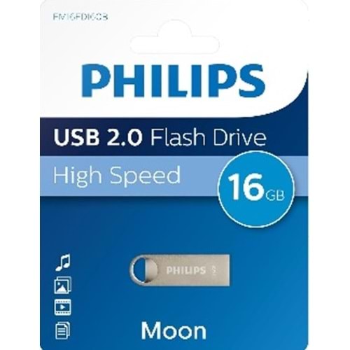 PHILIPS FM16FD160B/00 16GB KLASİK GÜMÜŞ-MOON USB 2.0 FLASH BELLEK