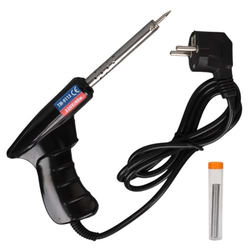 TECHNOMAX TM-9113 40 WATT TABANCA HAVYA LEHİM TELLİ LEHİM MAKİNESİ AC220V 120CM KABLO