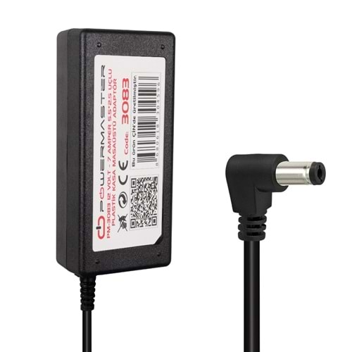 POWERMASTER PM-3083 12 VOLT - 7 AMPER 5.5*2.5 UÇLU PLASTİK KASA MASAÜSTÜ ADAPTÖR ( + POWER KABLOSUNU UNUTMA)