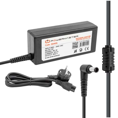 POWERMASTER 19.5 VOLT - 2 AMPER 6.5*4.4 UÇLU SONY NOTEBOOK ADAPTÖR