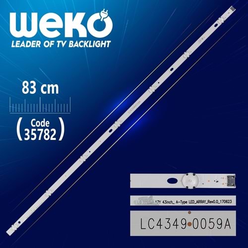 Lg Innotek 17Y 43Inch_ A-Type Led_Array_Rev0.0_170623 - 83 Cm 7 Ledli - (Wk-1249)