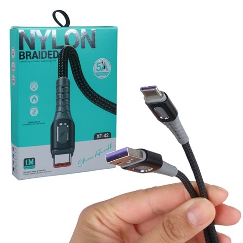 POWERMASTER PM-3785 USB-A TO TYPE-C 5 AMPER ŞARJ VE DATA VERİ KABLOSU (1 METRE)