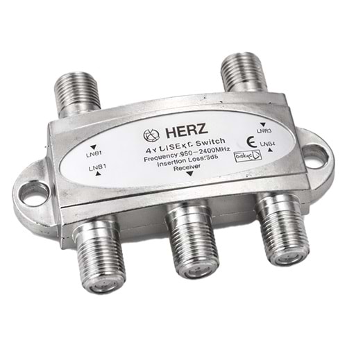HERZ HR-1049 4X1 950-2400MHZ 3DB DİSEQC SWİTCH UYDU BİRLEŞTİRİCİ