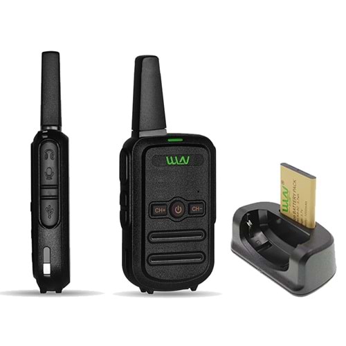 WLN KD-C51 16 KANAL SİYAH KASA ŞARJ ALETİ DAHİL İKİLİ EL TELSİZİ (3-5 KM)
