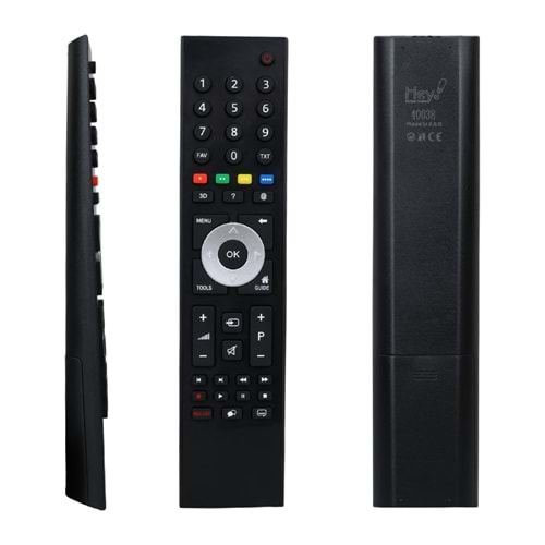 HEY KL ARÇELİK BEKO GRİ GÖBEK 3D TUŞLU LCD LED TV KUMANDA (70122=40038=32740)