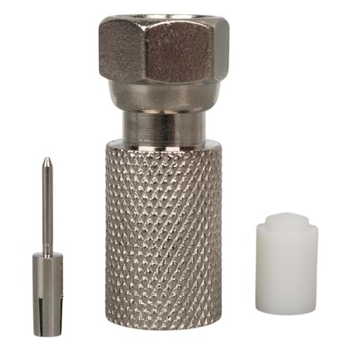 POWERMASTER PİNLİ İĞNELİ RG11 F ERKEK KONNEKTÖR (3 PARÇA HALİNDE PİM+PLASTİK+KONNEKTÖR)