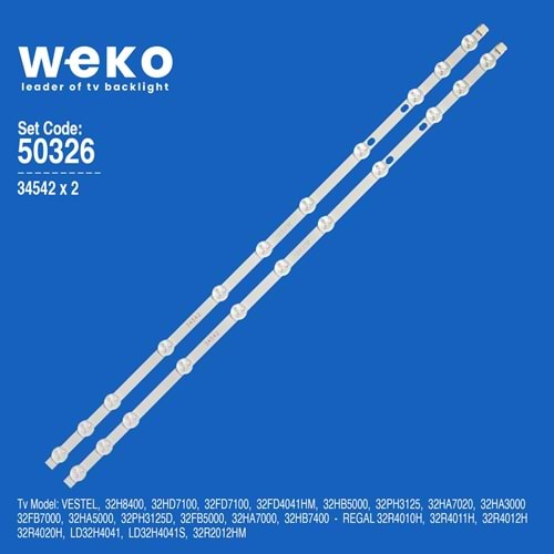 WKSET-5326 34542X2 32 NDV REV1.1 2 ADET LED BAR