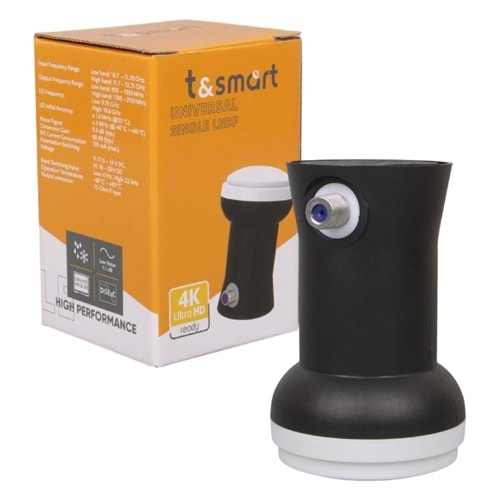 T&SMART 0.7DB ULTRA HD 4K UNIVERSAL TEK ÇIKIŞLI SINGLE LNB