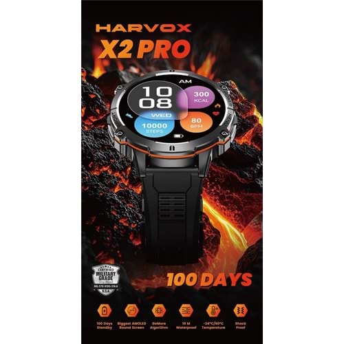 Harvox Watch X2 Pro Akıllı Saat Tüm Telefonlara Uyumlu