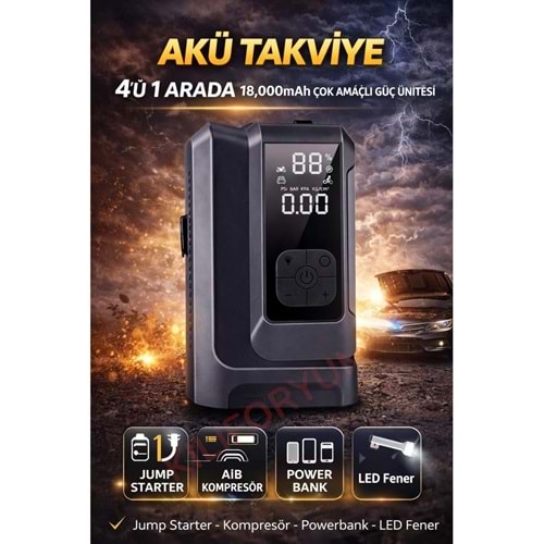 HARVOX AT006Jump Starter 4ın1 18000MAH