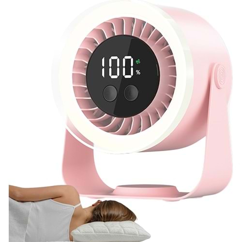 ZB174 Şarjlı Turbo Masa Fanı Duvara Monte Edilebilir, Yüksek Üfleme Gücü, 5 Kademe Ayarlanabilir Hız