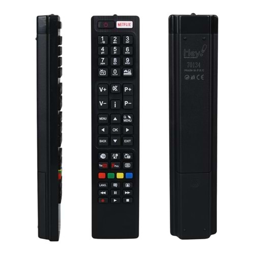 HEY KL KÜÇÜK KALIP VESTEL RC4848F RC5 30094759 NETFLIX-YOUTUBE-PLAY TUŞLU LCD LED TV KUMANDA (70134=17481)