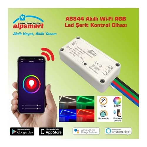 ALPSMART RGB LED ŞERİT KONTROL CİHAZI | AS844
