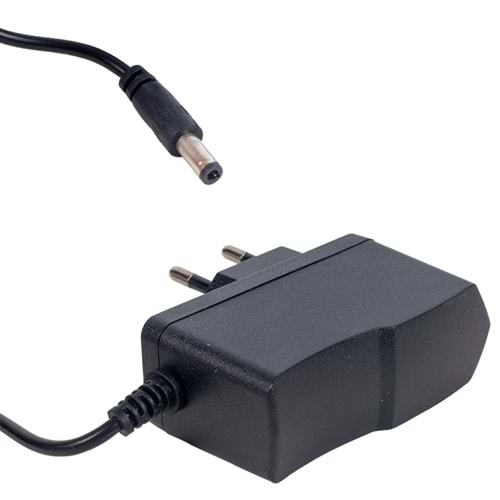 5 VOLT - 1 AMPER 5.5*2.5 UÇLU YERLİ ÜRETİM PLASTİK KASA PRİZ TİPİ ADAPTÖR