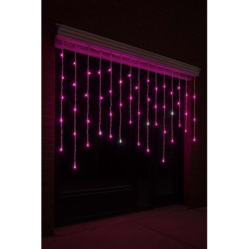 Dış Mekan Saçak Amber Renk Sabit 2 En 30x50x70cm Saçak Beyaz Kablo Ekleme Fişli