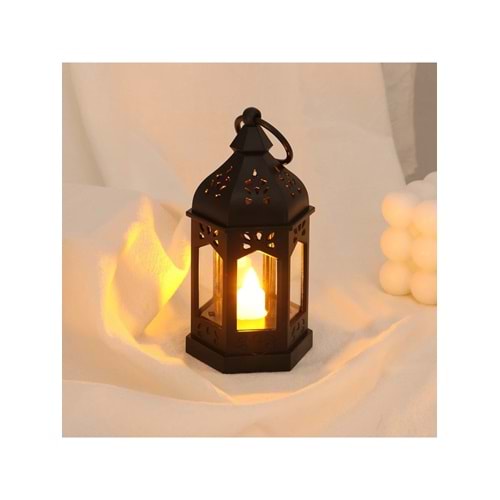 LED Işıklı Dekoratif Mum Işığı Fener