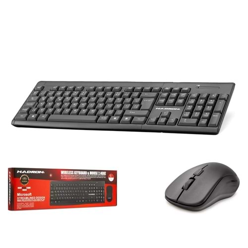 Hadron Hd840 Kablosuz Klavye Mouse Set Q Siyah