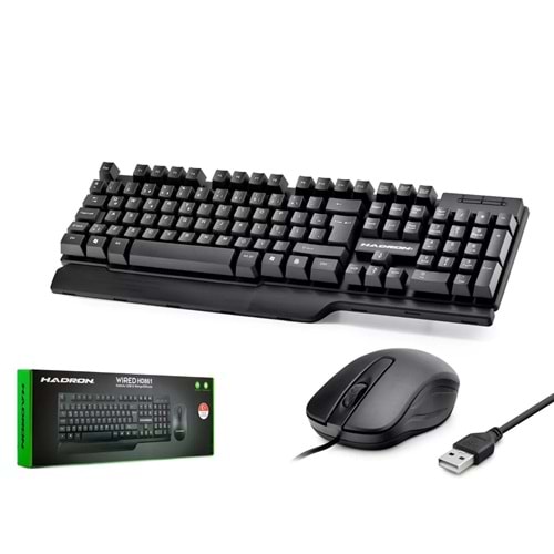 Hadron Hd861 Kablolu Klavye Mouse Set Q Siyah