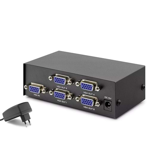 Hadron Hdx1278 Vga Splitter 200Mhz 1*In 4*Out Siyah