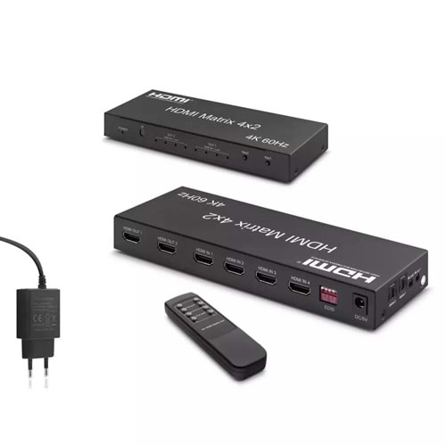 HADRON HDX1334 HDMI SWITCH & SPLITTER 4GİRİŞ 2ÇIKIŞ MATRIX