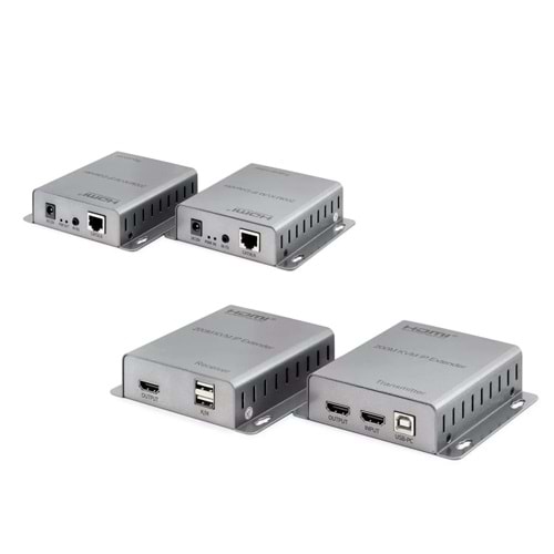 HADRON HDX1343 HDMI KVM EXTENDER IP 200M SILVER