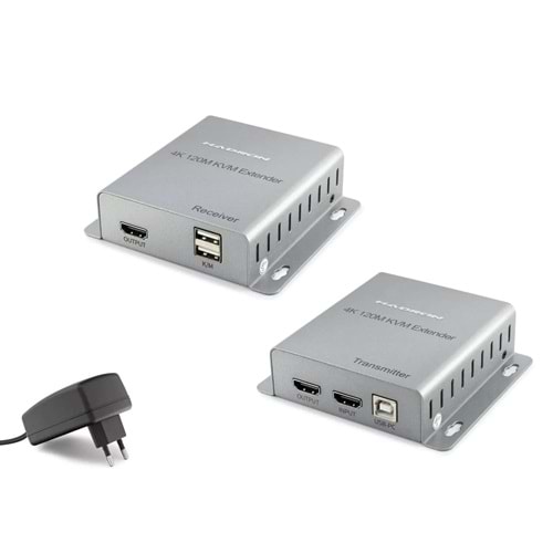 HADRON HDX1363 HDMI KVM EXTENDER 4K LOOP OUT 120M SILVER
