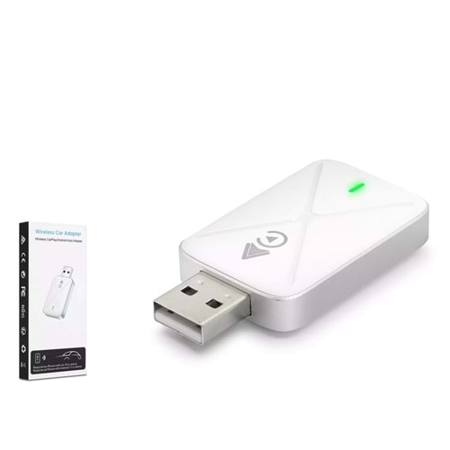 Hadron Hdx1396 Kablosuz CarPlay & Android Auto Adaptörü – Bluetooth 5.0 5G Wifi Beyaz