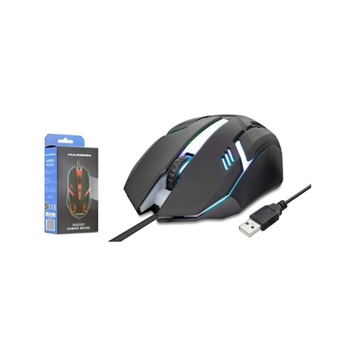 HADRON HDX3257 MOUSE KABLOLU OYUN USB LEDLİ 800/1600 DPI 140CM