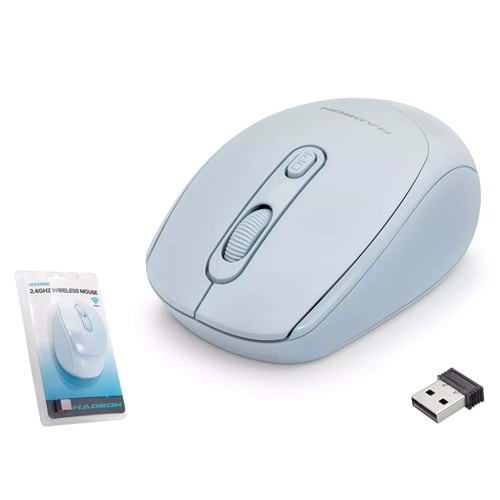 Hadron Hdx3406b Wireless Mouse 800/1600Dpi Açık Mavi