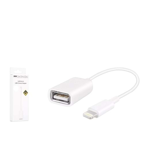 HADRON HDX5038 LIGHTNING TO USB OTG BEYAZ M/F BEYAZ (KAMERA KABLOSU)