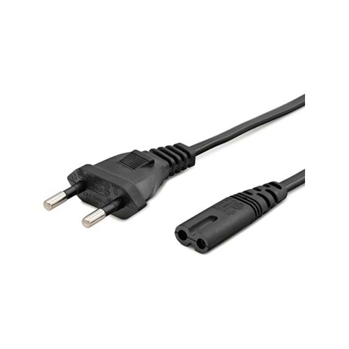 HADRON HDX5566 Teyp Güç Kablosu 2 Pin 1 mm 500W C7 Figure 8 1.5 m Siyah