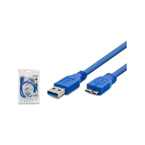 HADRON HDX7518 USB3.0 TO NOTE4 HDD KABLO 30CM MAVİ