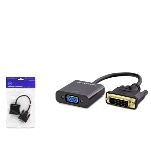 HADRON HDX7781 DVI (M) TO VGA (F) ADAPTÖR 24+1 1080P SİYAH